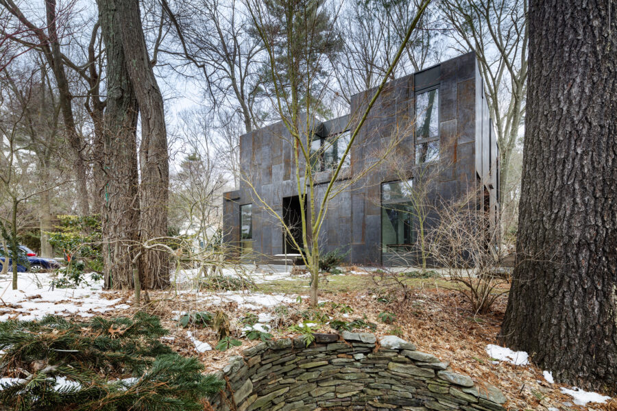 corten steel recessed gardens