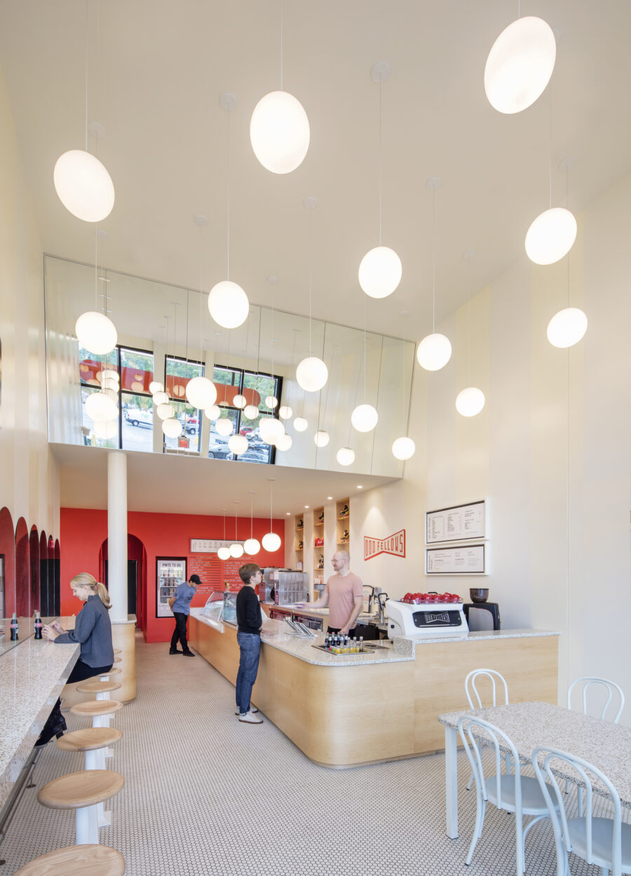 pendant light array mirrored