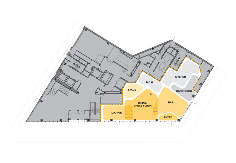bar music venue floor plan