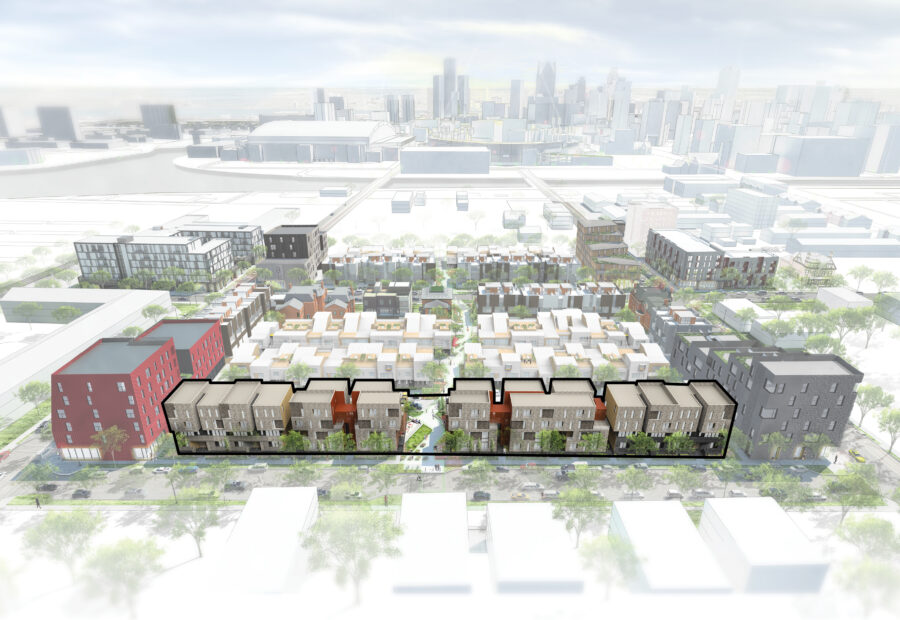 city modern aerial view