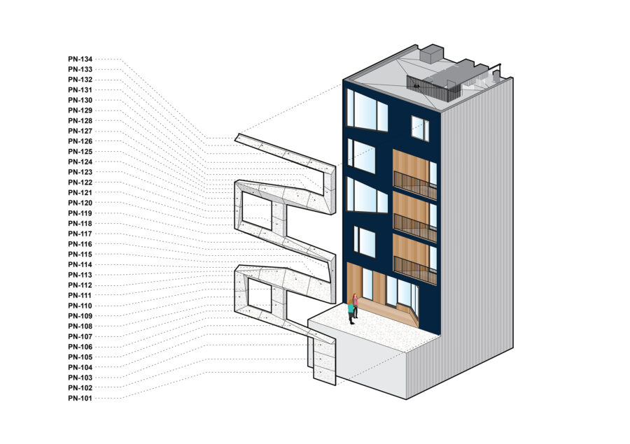 GRFC facade axon detail