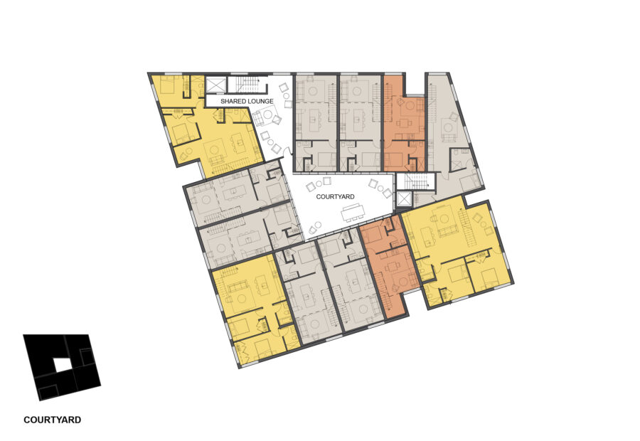 donut building floor plan