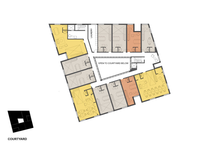 donut building floor plan