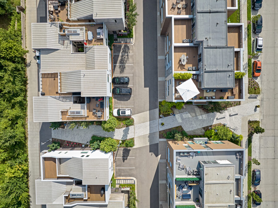 aerial mews roofscape