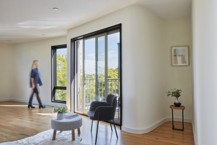 interior curved balcony nook