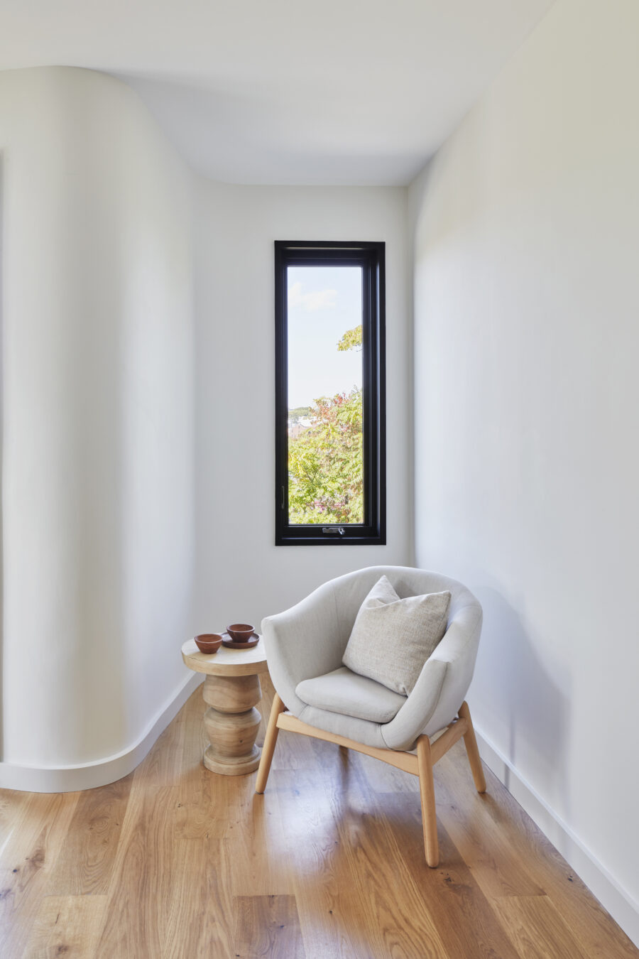 interior curved balcony nook