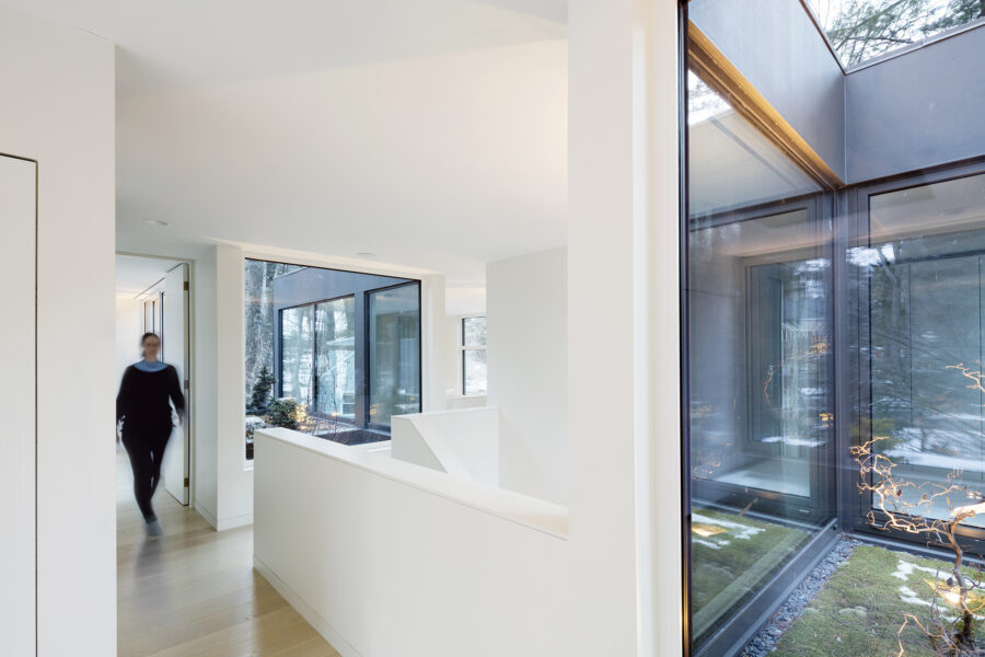 recessed gardens from hallway