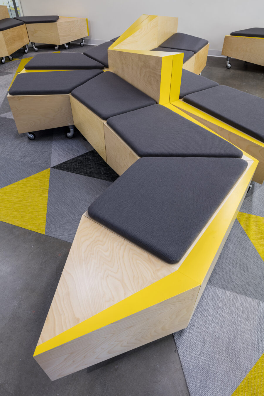 custom flexible wood seating