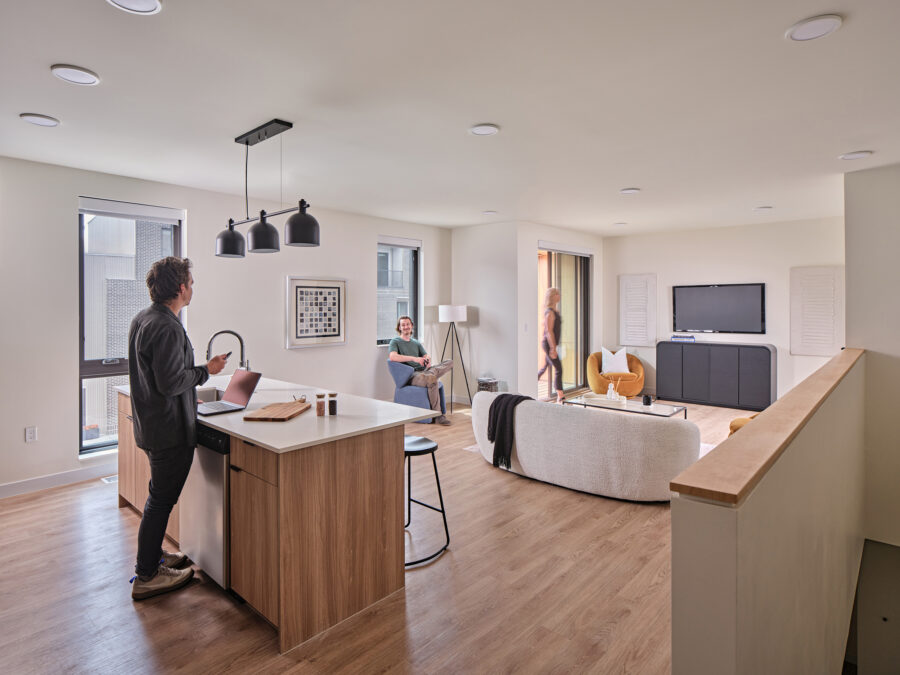 City modern brush park detroit unit interior