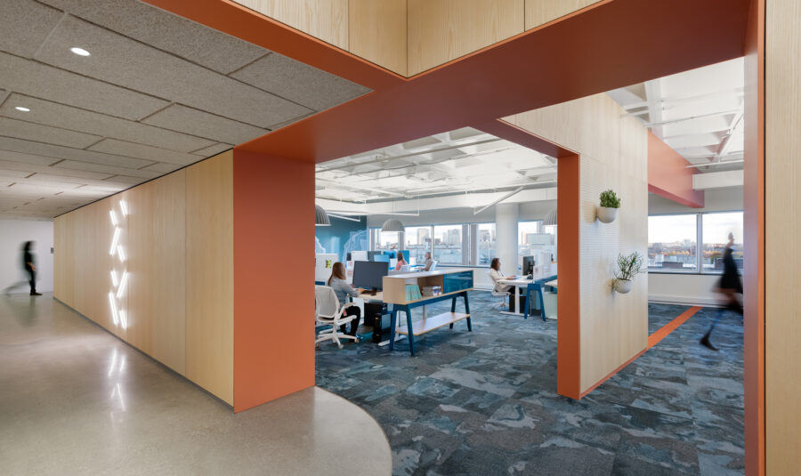 intersecting threshold wood wall panels