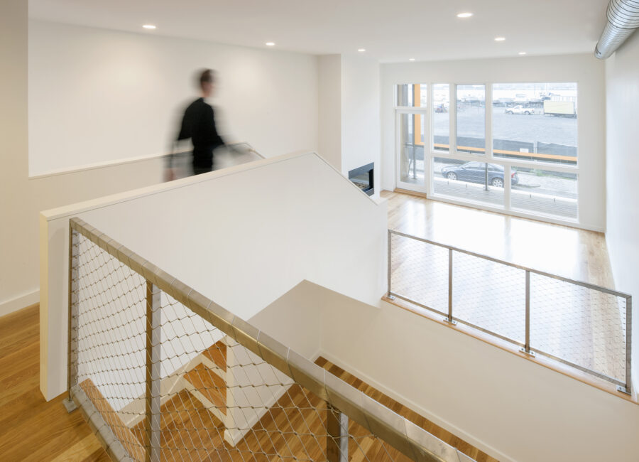 interior mezzanine living room balcony