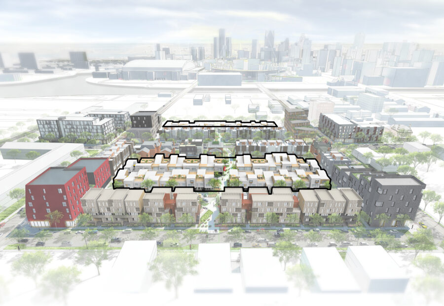 site rendering Detroit city modern