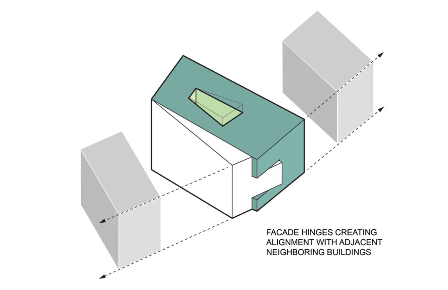 axon diagram hinged massing