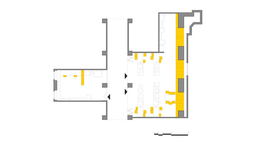 floor plan millwork elements