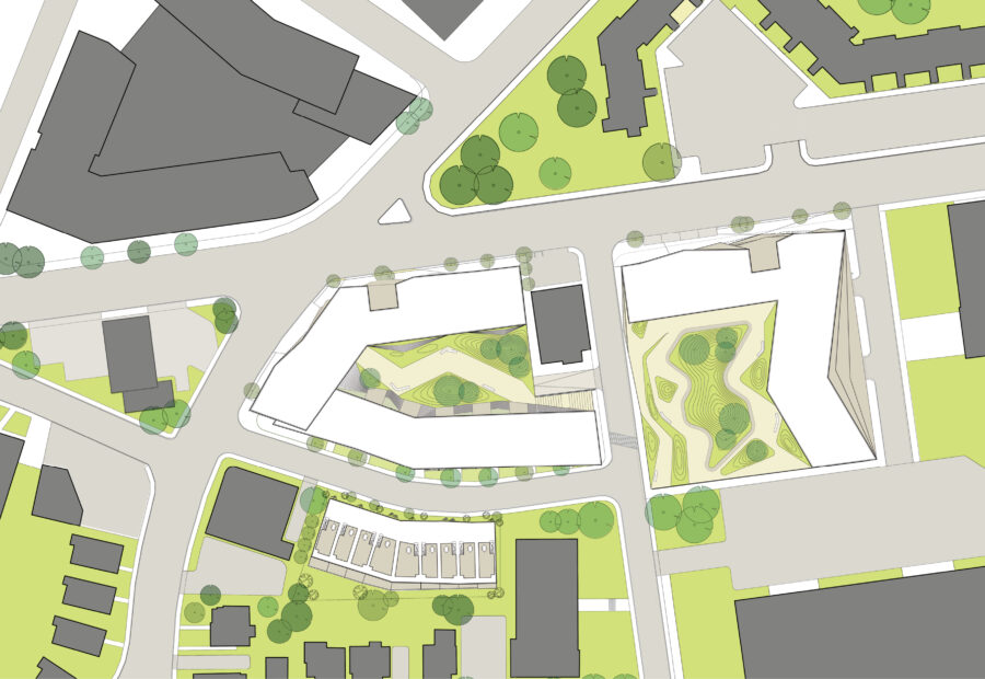 site plan courtyard roof garden