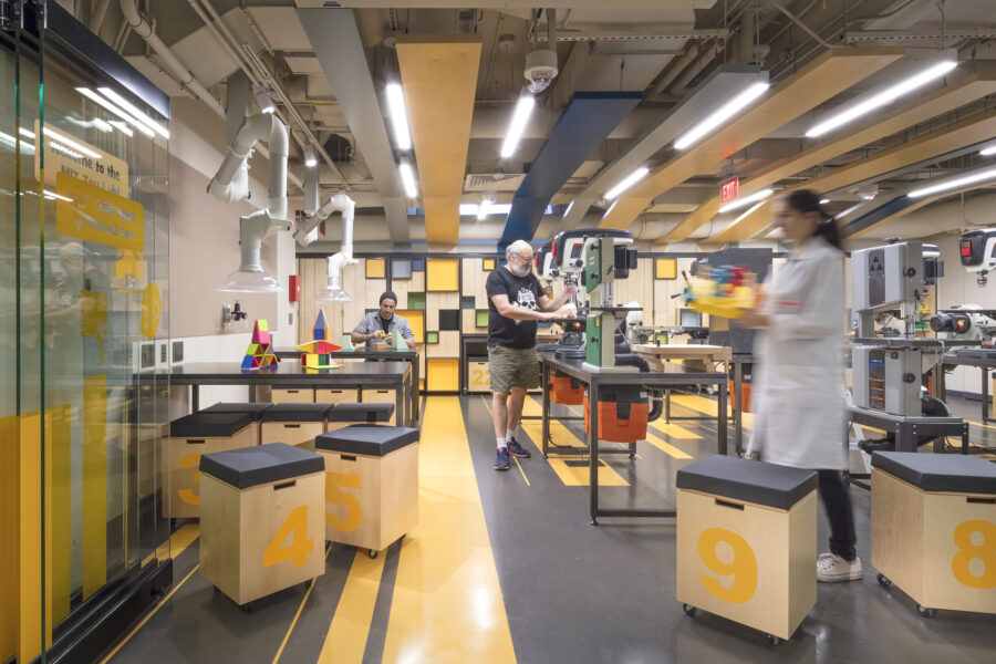 floor graphic lab rolling storage stools