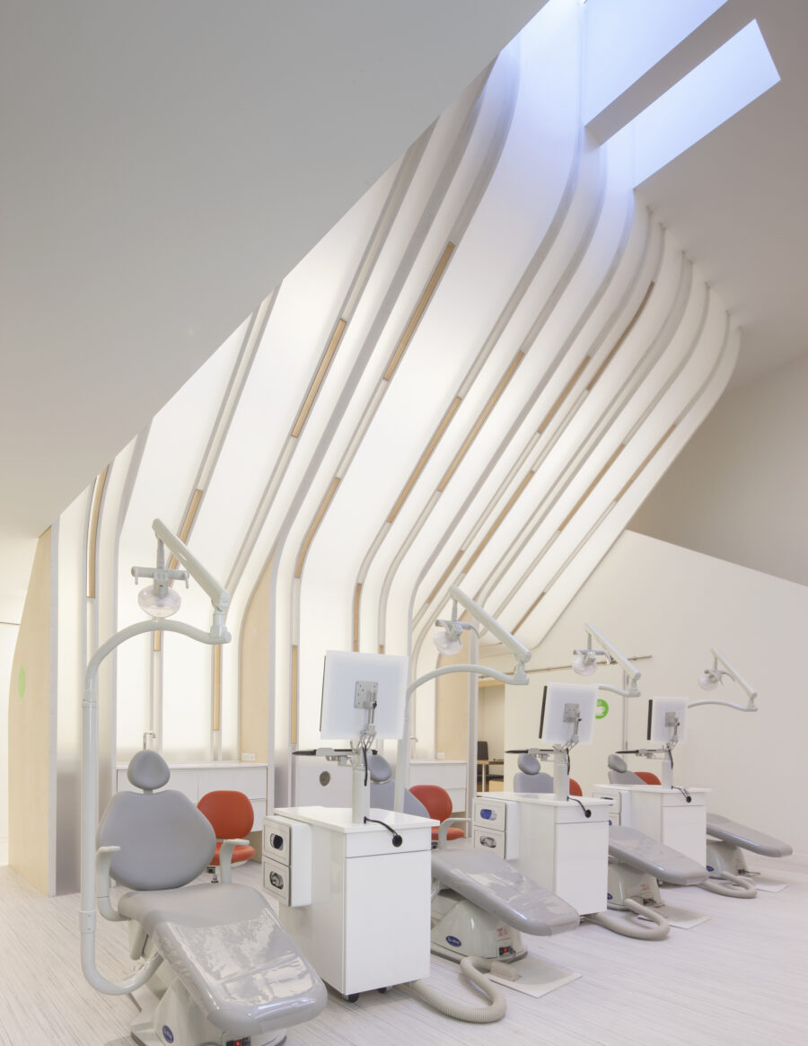 orthodontic bay polycarbonate plywood backlit wall