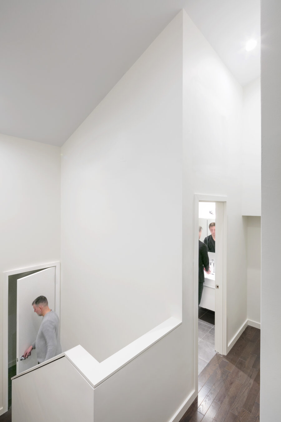Split level stair interior view