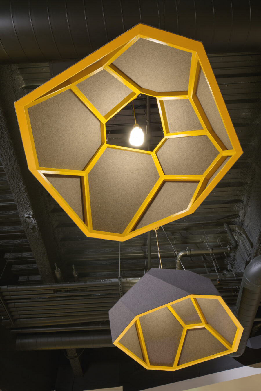 custom felt pendant light