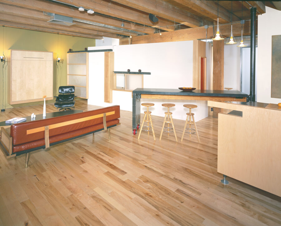 hinged bar living room