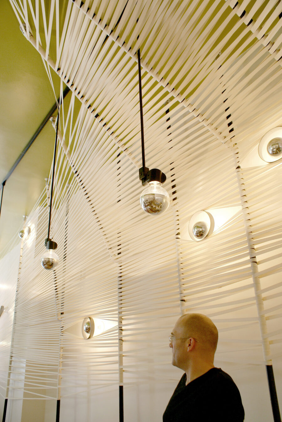 cotton strap woven wall integrated lights