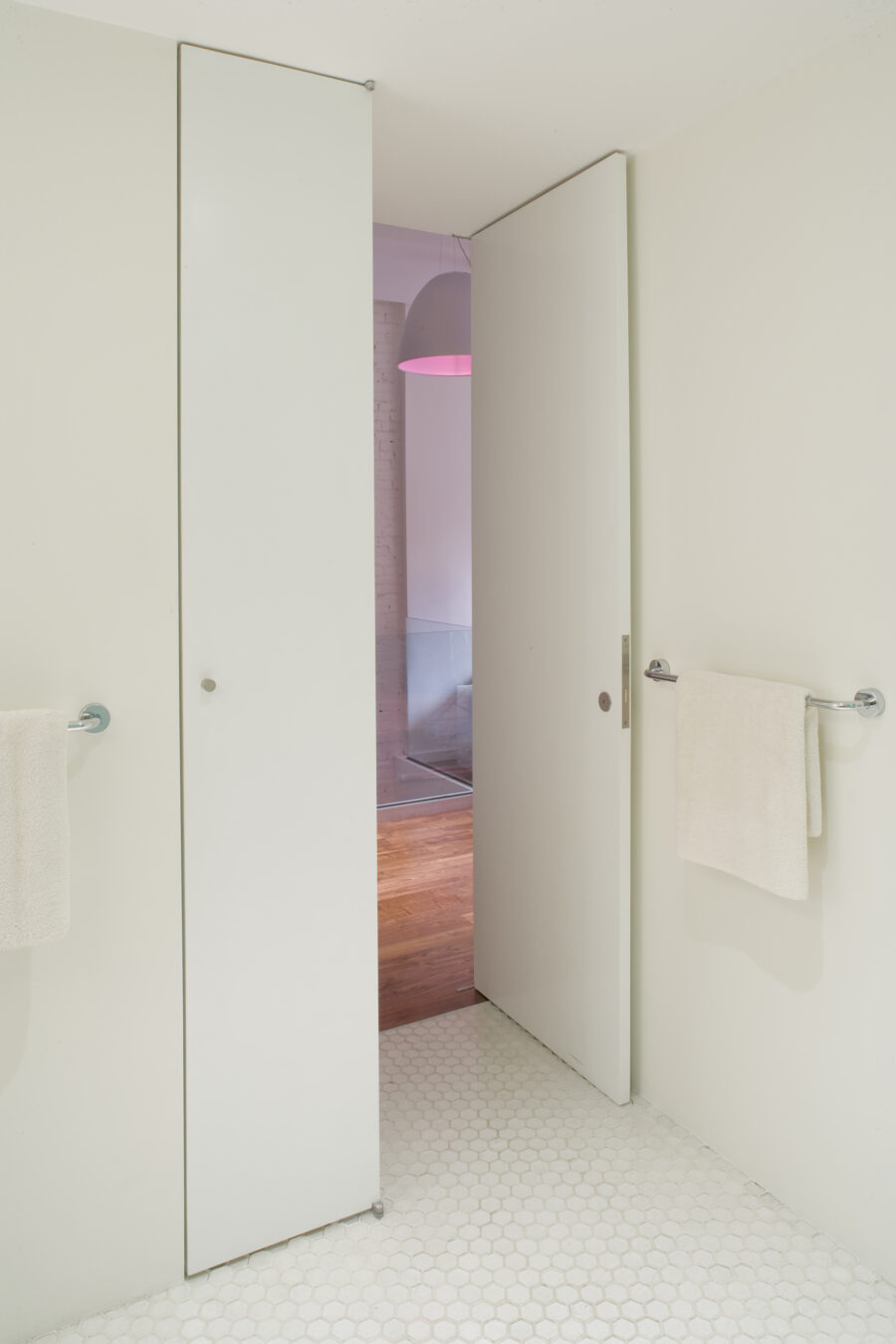 bathroom looking out