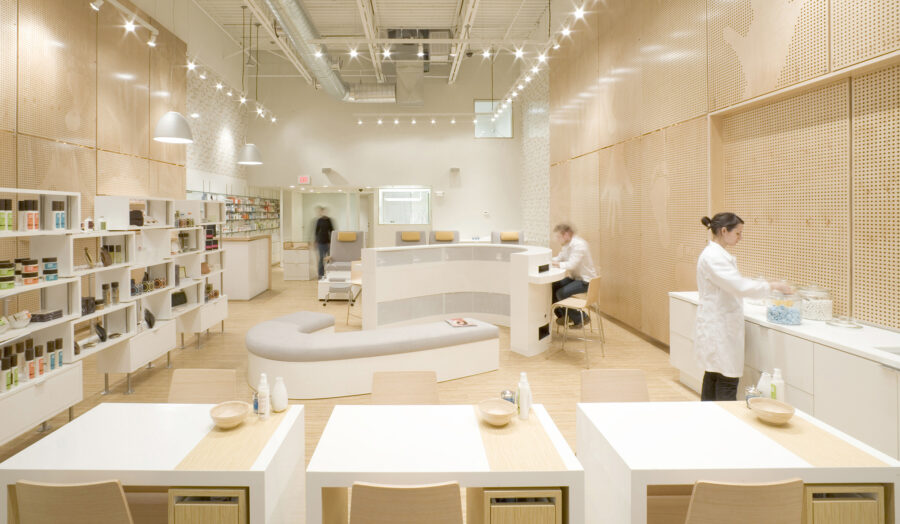 nail salon perforated wall panels