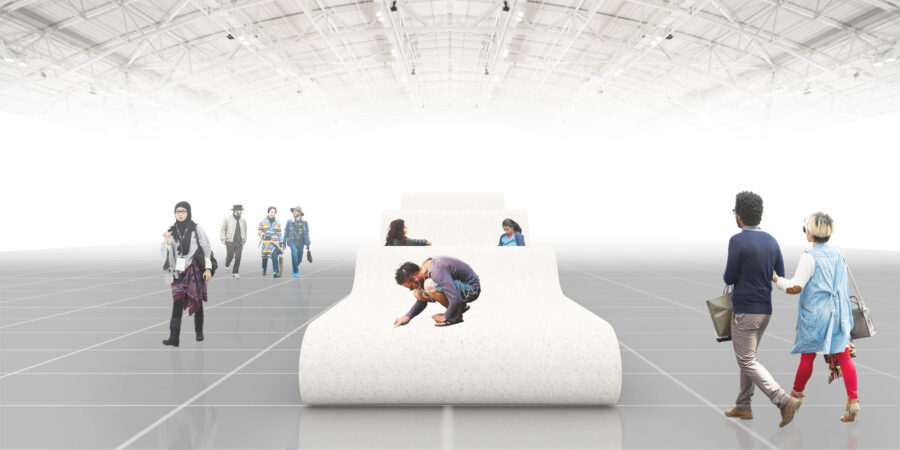 sonotube landscape seating display