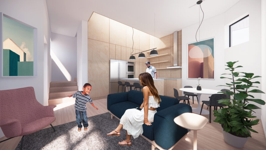 interior view kitchen stack ventilation