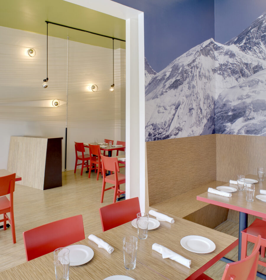 dining area Mount Everest supergraphic