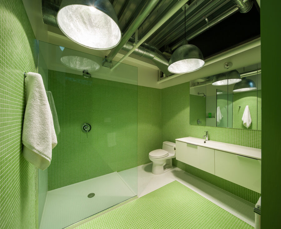 green bathroom