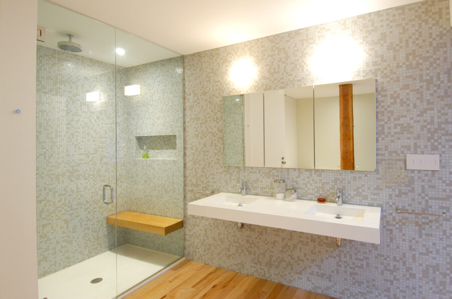 bathroom wood floor mosaic tile