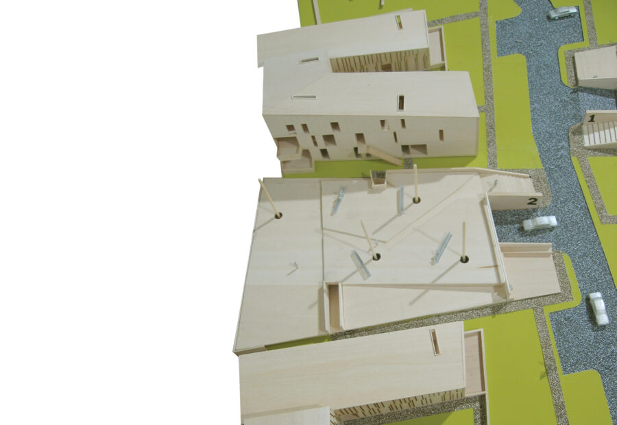 model photo bar buildings parking under parks