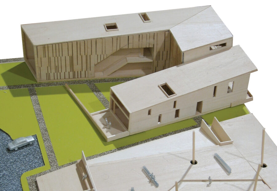 model photo bar buildings parking under parks