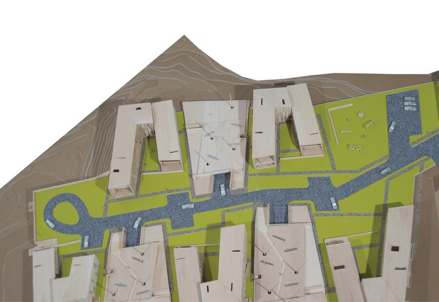 model photo bar buildings parking under parks