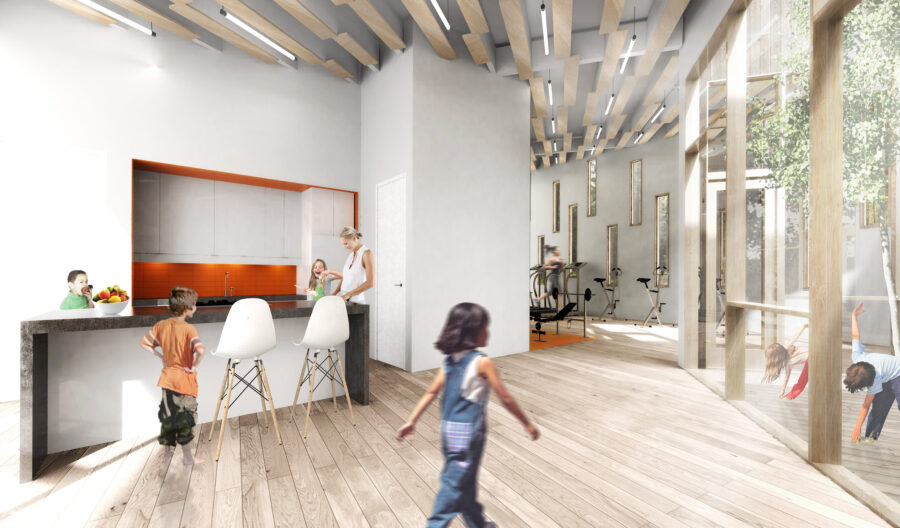 interior rendering wellness center