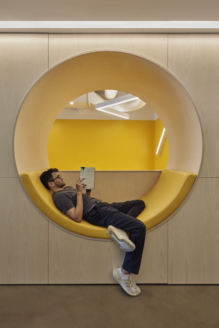 circular reading nook