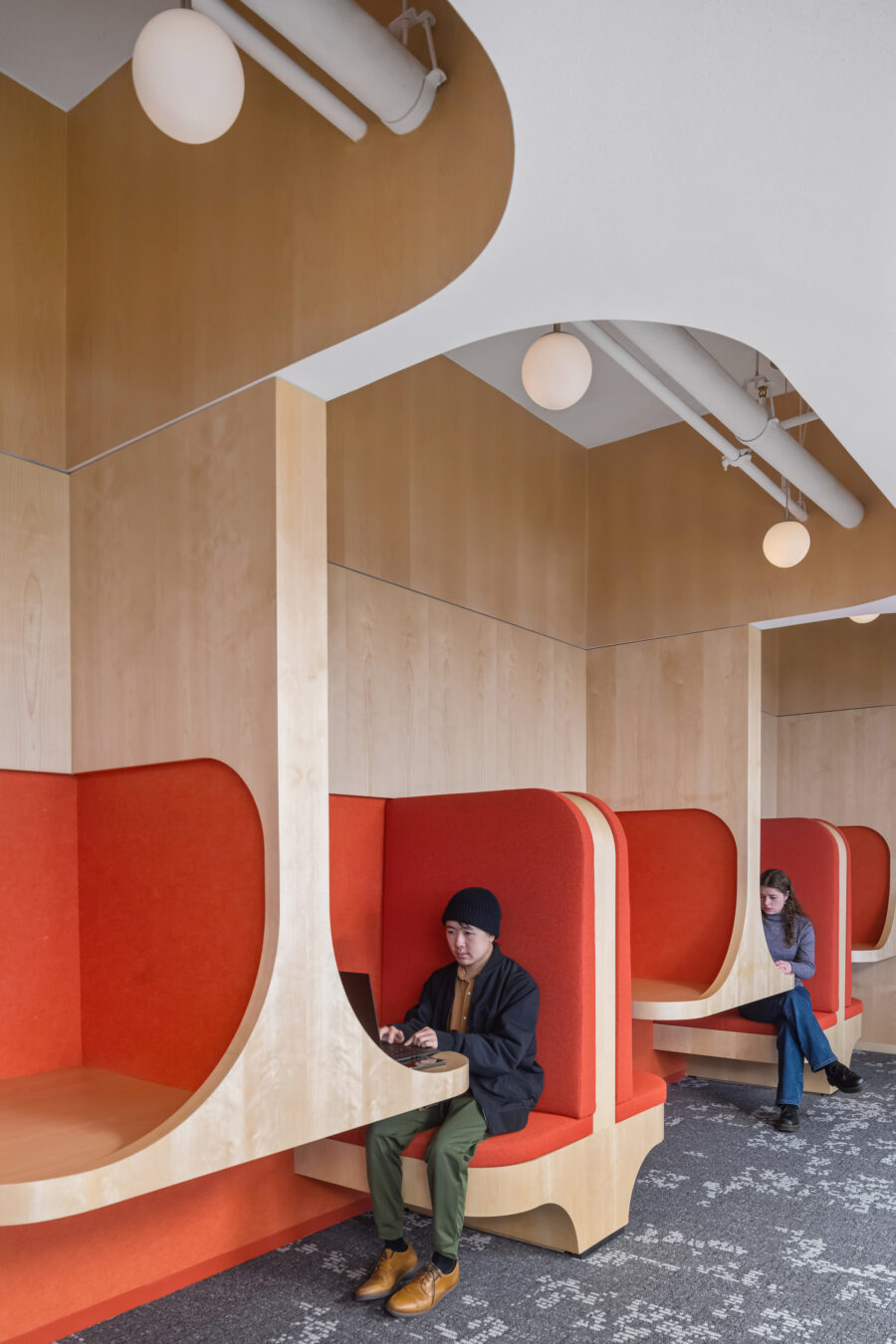 Northeastern University sculptural booths