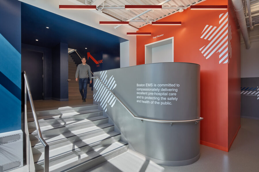 Boston EMS entry stair