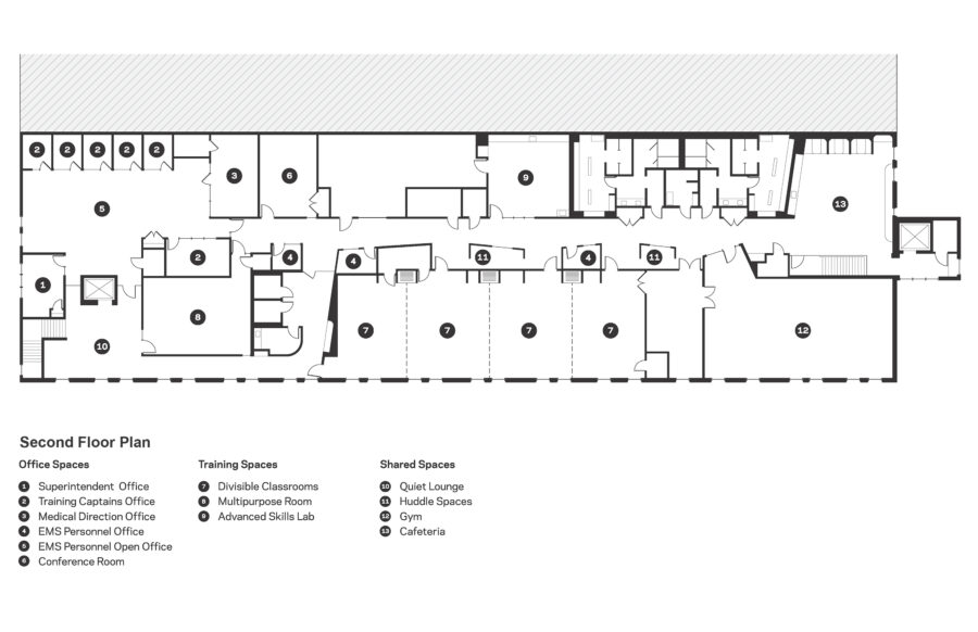 Boston EMS second floor plan