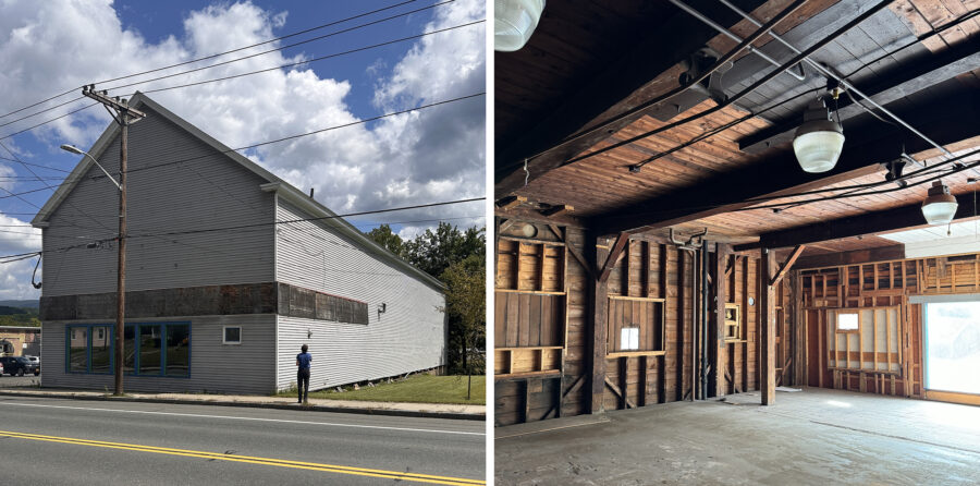 Photos of the existing heavy timber building