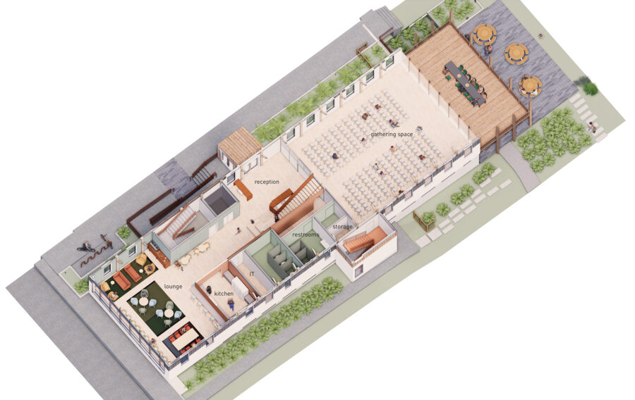 First floor axonometric rendering