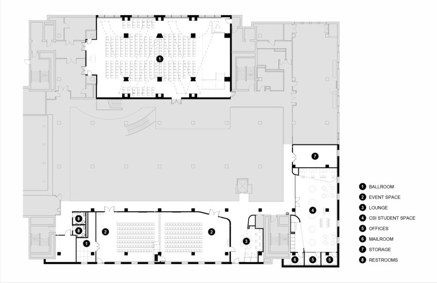 Northeastern University Curry Event Spaces Floor Plan
