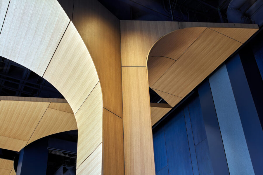 Ballroom wood arches column detail