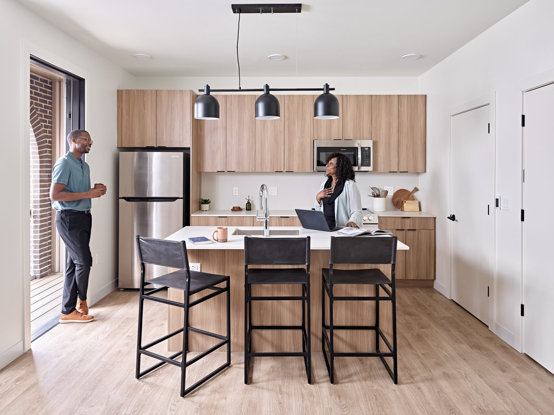 Brush park detroit city modern duplettes kitchen