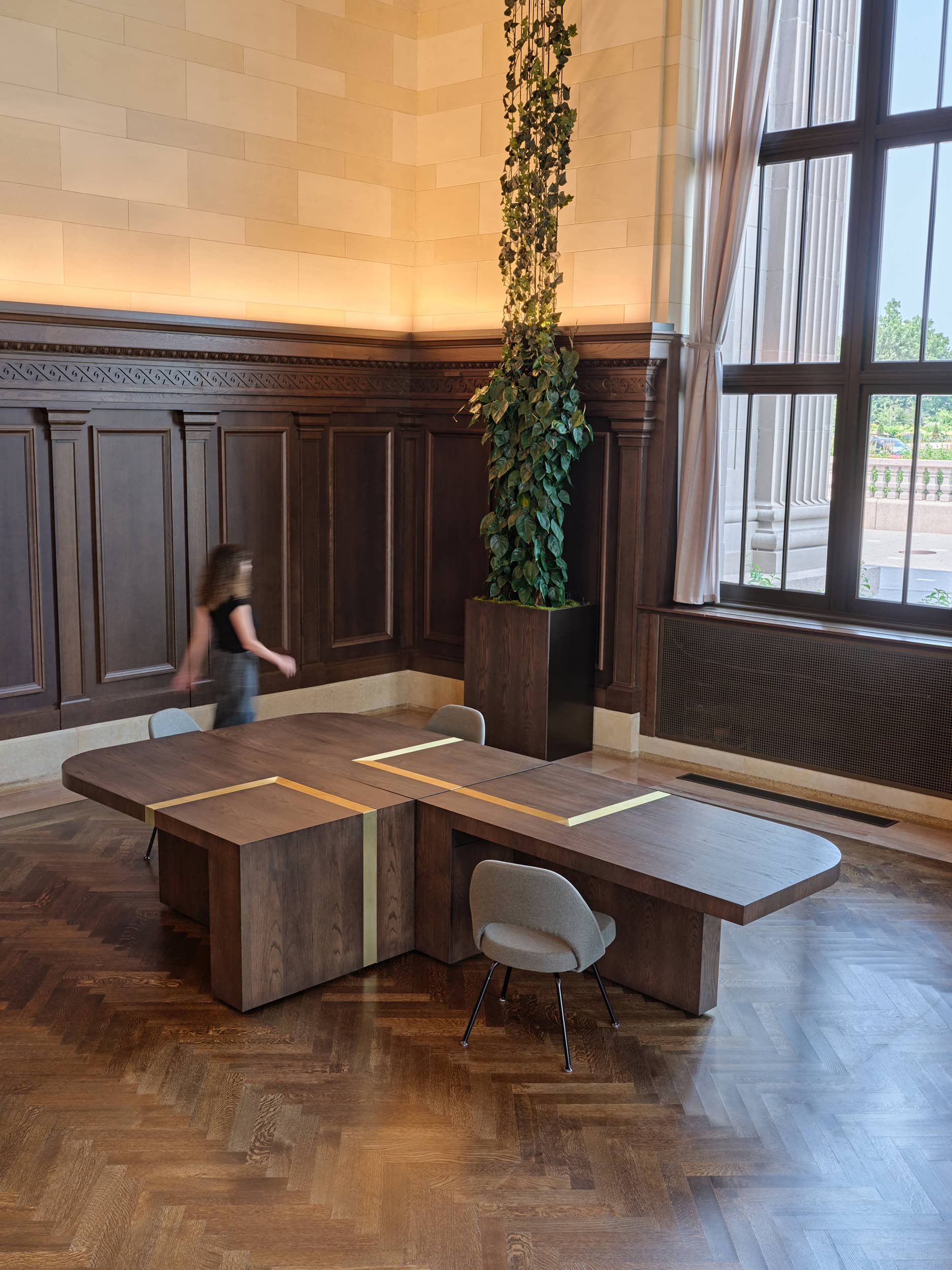 Michigan Central Detroit study lounge modular furniture detail