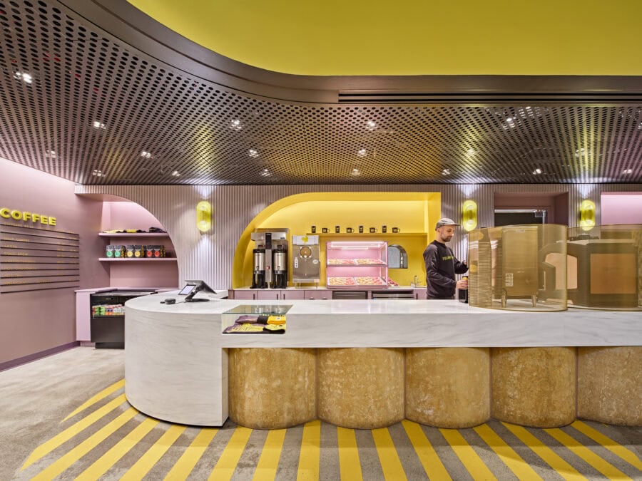 Michigan central yellow light coffee shop