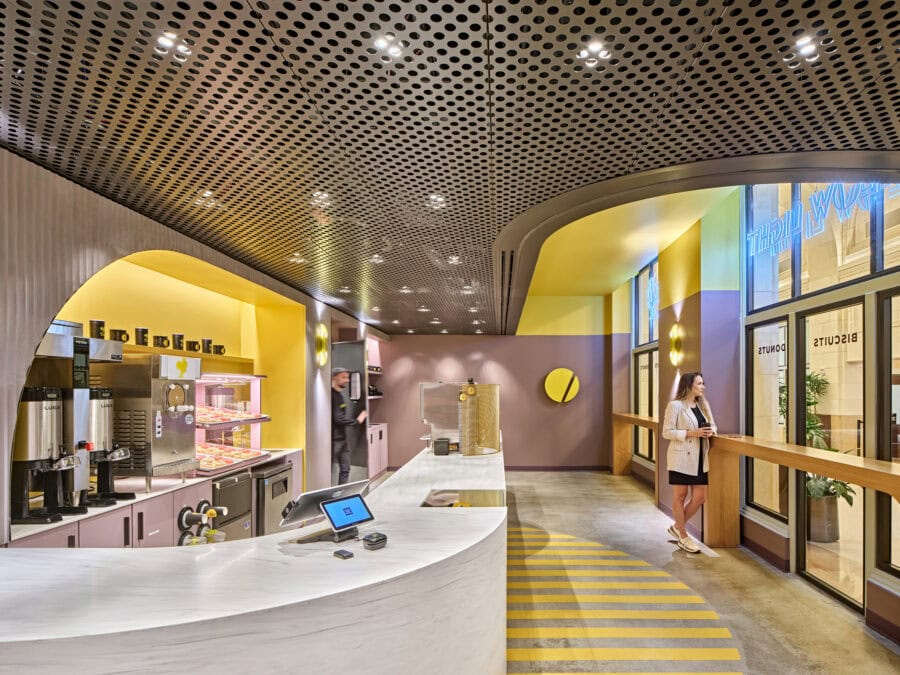 Michigan central yellow light coffee shop