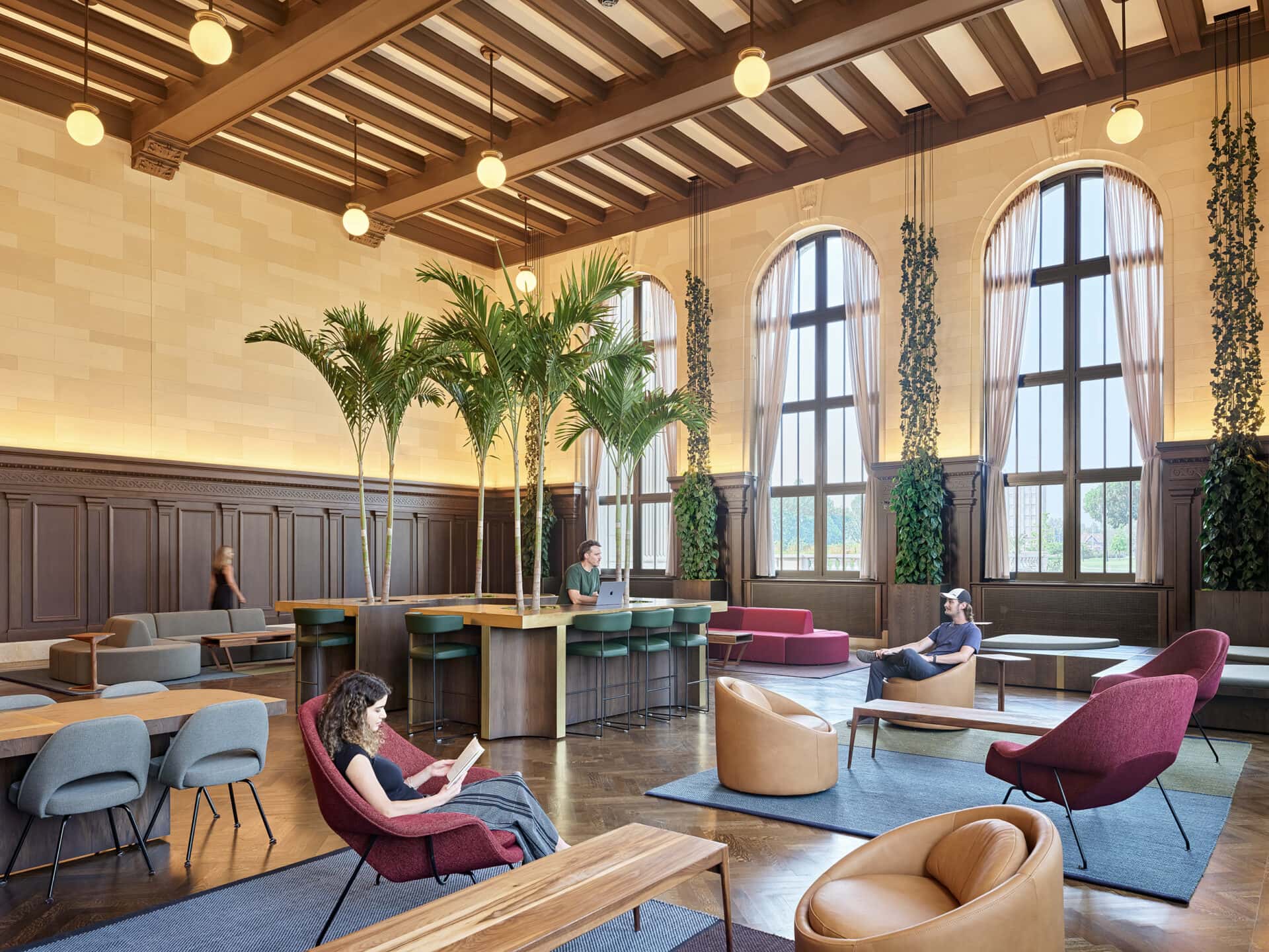 Michigan Central Detroit study lounge modular furniture