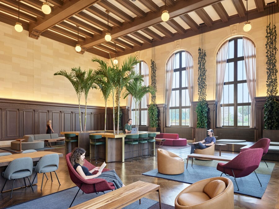Michigan Central Detroit study lounge modular furniture